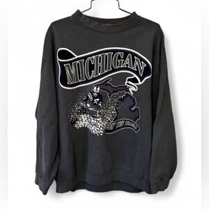 Vintage Lee Grey Michigan Graphic Crew Neck